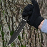 12"Outdoor Bowie Survival Hunting Fixed Blade Knife with Nylon Sheath