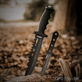 12" and 8" Survival Knives Set with ABS Sheath