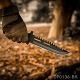 12" and 8" Survival Knives Set with ABS Sheath
