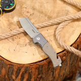 Sheepsfoot-Style Cleaver Folding Knife – 8Cr13MoV Blade with G10 Handle