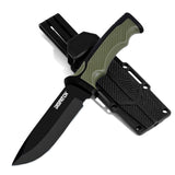 9 inch Heavy Duty Fixed Blade Hunting Knife Rubberized ABS Handle with K Sheath