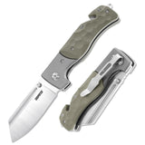 Sheepsfoot-Style Cleaver Folding Knife – 8Cr13MoV Blade with G10 Handle