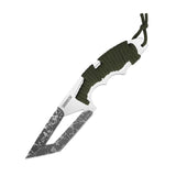 Full Tang Tanto Fixed Blade Knife with Sheath and Cord-Wrapped Handle