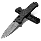 UltraFlight 3.2" Drop Point Damascus Folding Knife Carbon Fiber Handle