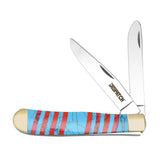 Stainless Steel Pocket Knife Double Blade For Outdoor Camping EDC Tool