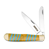 Stainless Steel Pocket Knife Double Blade For Outdoor Camping EDC Tool