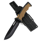 9 inch Heavy Duty Fixed Blade Hunting Knife Rubberized ABS Handle with K Sheath