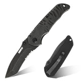 Tanto Folding Knife with G10 Handle and Double Side CNC Treatment