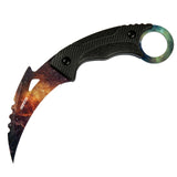 Karambit Knife Fixed Blade with 3D Print