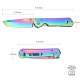 4PCS EDC Knife Set – Stainless Steel & Titanium Folding Knives