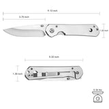4PCS EDC Knife Set – Stainless Steel & Titanium Folding Knives