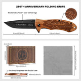 250th Anniversary Folding Knife Gift Set with Liner Lock