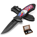 250th Anniversary Folding Knife Gift Set with Liner Lock (Black)
