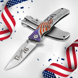 250th Anniversary Folding Knife Gift Set with Steel Frame Lock (Silver)