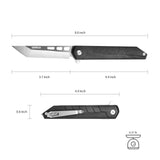 3.7” D2 Blade Pocket Knife with Liner Lock and G10 Handle