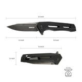 8Cr Blade Pocket Knife with G10 and Carbon Fiber Handles and Bearing System
