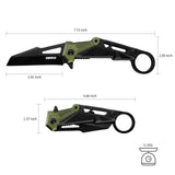 Light Weight Pocket Knife with Aluminium Ring Handle