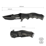 Colorful Folding Knife Serrated Blade with Safety Finger Grip Handle