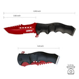 Colorful Folding Knife Serrated Blade with Safety Finger Grip Handle