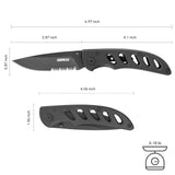 Folding Pocket Knife with 8Cr13MoV Stainless Steel Black Titanium Blade