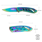 Rainbow Titanium Folding Knife Durable And Stylish