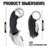 RBLACK Karambit Folding Knife with Liner Lock
