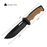 9 inch Heavy Duty Fixed Blade Hunting Knife Rubberized ABS Handle with K Sheath
