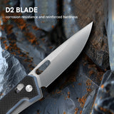 4.25 Inch D2 Steel Drop Point Blade with G10 Handle Pocket Knife