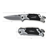 4.5" G10 Handle Multifunctional Folding Knife with Fire Starter