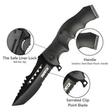 Colorful Folding Knife Serrated Blade with Safety Finger Grip Handle