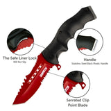 Colorful Folding Knife Serrated Blade with Safety Finger Grip Handle