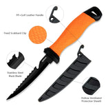 Fish Scale Fillet Knife – Stainless Steel Fishing Knife with Sheath