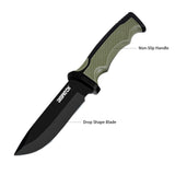 9 inch Heavy Duty Fixed Blade Hunting Knife Rubberized ABS Handle with K Sheath