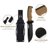 9 inch Heavy Duty Fixed Blade Hunting Knife Rubberized ABS Handle with K Sheath