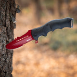 Colorful Folding Knife Serrated Blade with Safety Finger Grip Handle