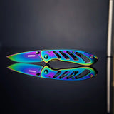 Rainbow Titanium Folding Knife Durable And Stylish