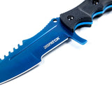 8.5" Full Tang Fixed Blade Knife Dagger Serrated Blade Back With Sheath