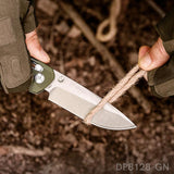 Crossbar Lock D2 Steel Drop Point Blade with G10 Handle Folding Knife