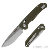 Crossbar Lock D2 Steel Drop Point Blade with G10 Handle Folding Knife