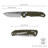 Crossbar Lock D2 Steel Drop Point Blade with G10 Handle Folding Knife