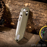 Crossbar Lock D2 Steel Drop Point Blade with G10 Handle Folding Knife