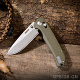 Crossbar Lock D2 Steel Drop Point Blade with G10 Handle Folding Knife