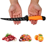 Fish Scale Fillet Knife – Stainless Steel Fishing Knife with Sheath