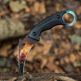Karambit Knife Fixed Blade with 3D Print