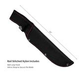 12"Outdoor Bowie Survival Hunting Fixed Blade Knife with Nylon Sheath
