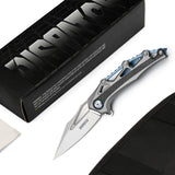 Premium M390 Blade TC4 Titanium Carbon Fiber EDC Knife