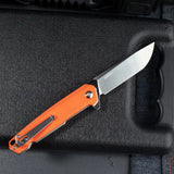 EDC Folding Knife with D2 Stainless Steel Blade, G10 Handle and Pocket Clip