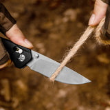 Crossbar Lock Folding Pocket Knife with G10 handle and 3.35" 8Cr13MoV Steel Drop Point Blade