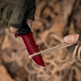 Colorful Folding Knife Serrated Blade with Safety Finger Grip Handle