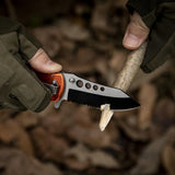 4.5" Closed Folding Pocket Knife Alumina Handle with Rope Cutter and Glass Breaker